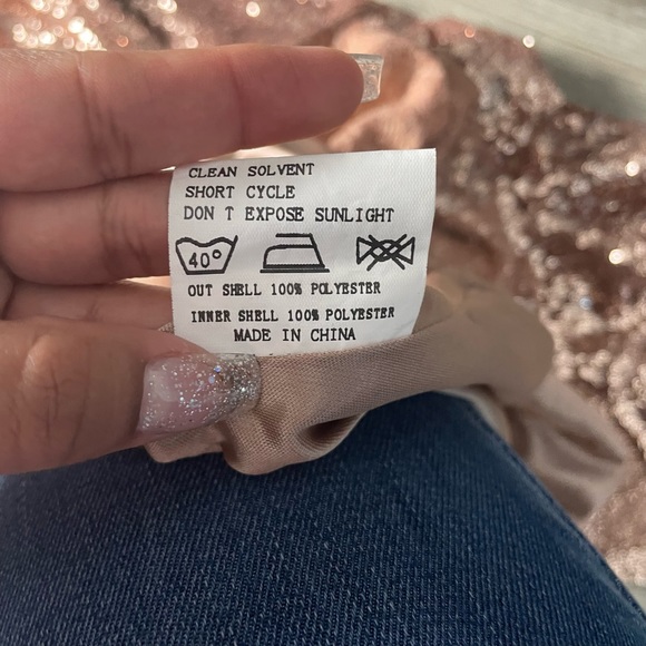 Revelry Starla Sequin One Shoulder Maxi‎ Dress Gown Bridesmaid Rose Gold - Picture 4 of 8